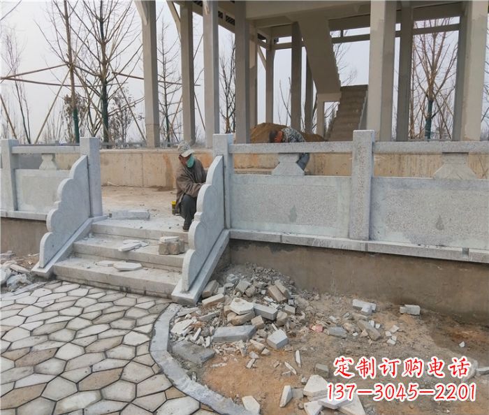 金华园林景观大理石桥栏板石雕_2 (2)