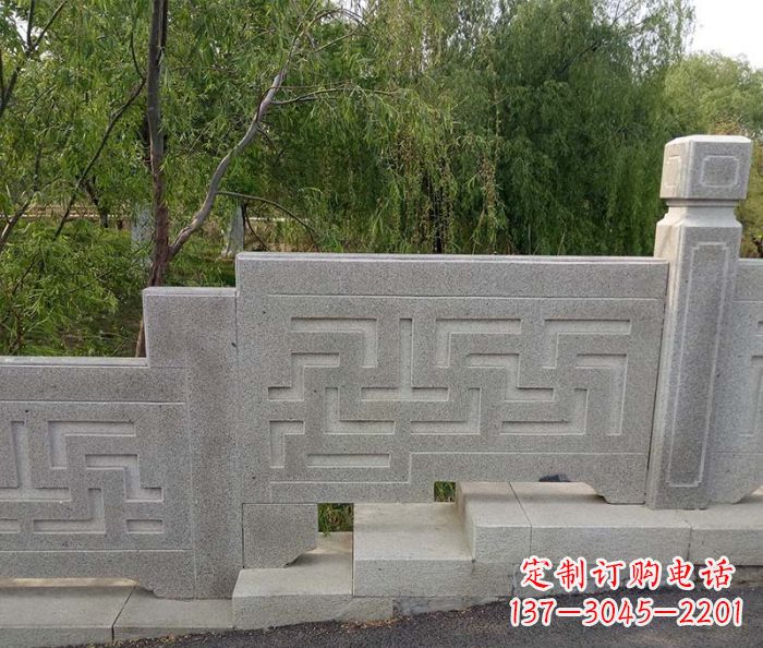 金华园林景观大理石桥栏板石雕 (7)