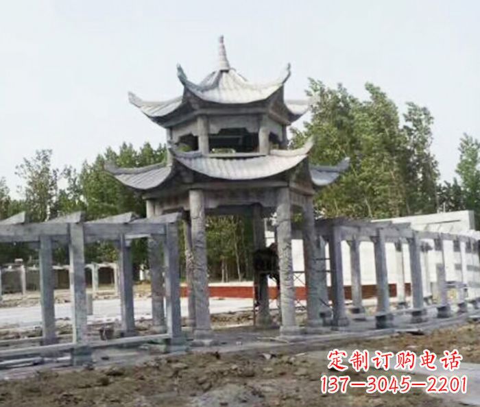 金华园林景观多层凉亭石雕 (2)