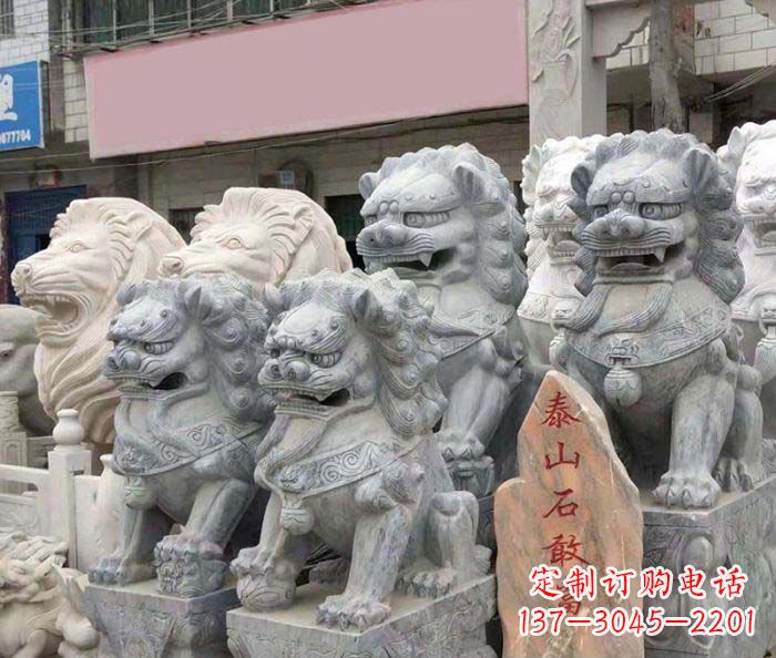 金华园林景观仿古狮子石雕