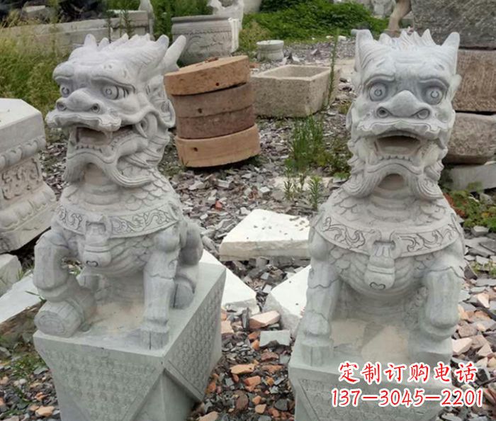 金华园林景观仿古麒麟石雕