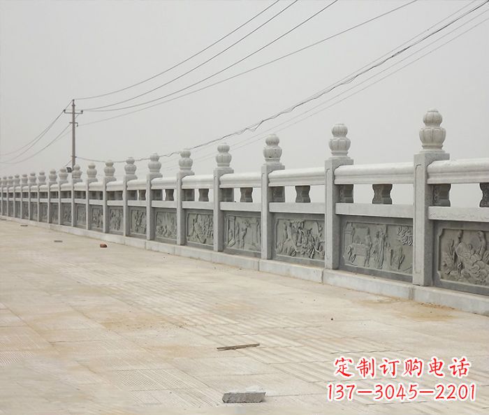 金华园林景观仿古石雕栏板_2