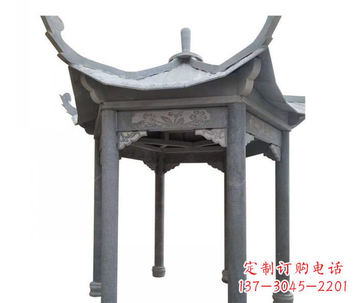 金华园林景观仿古石雕凉亭 (3)