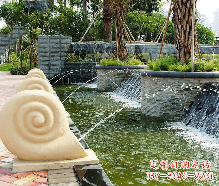 金华园林景观蜗牛喷泉石雕
