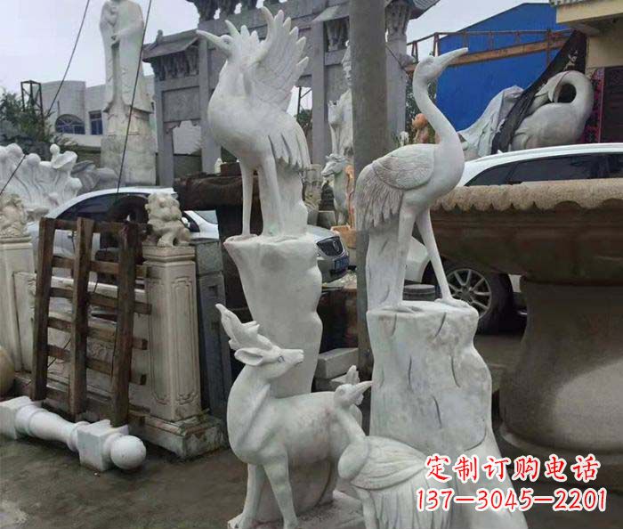 金华园林景观仙鹤石雕