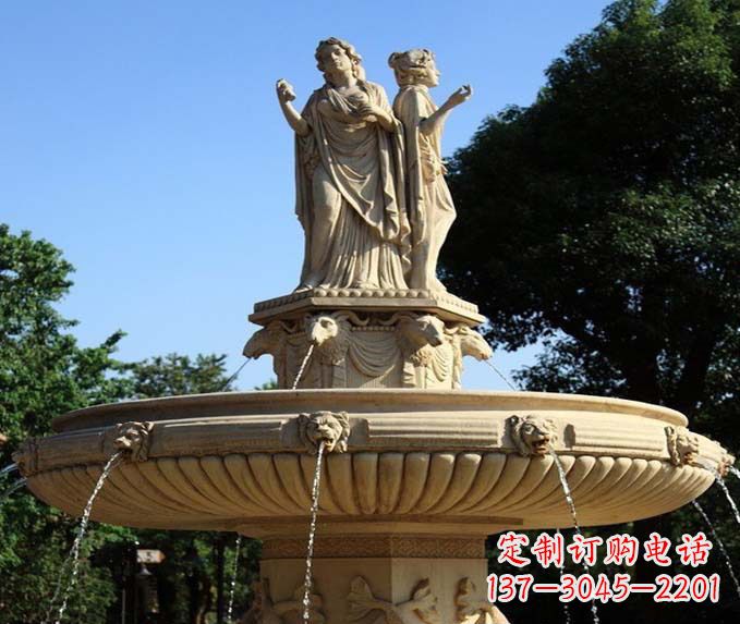 金华园林景观西方人物喷泉石雕