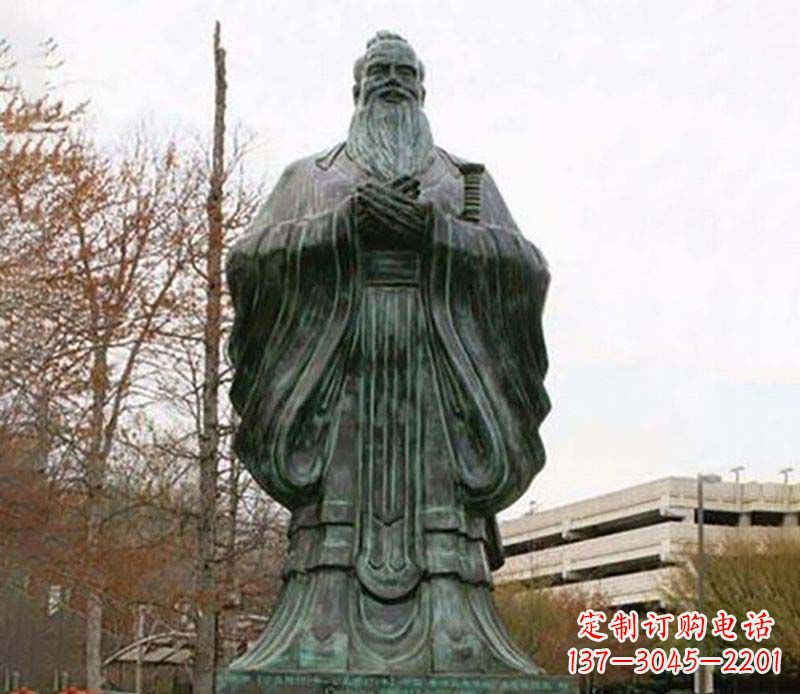 金华园林老子人物铜雕