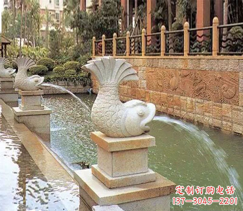 金华园林鲤鱼喷泉景观石雕