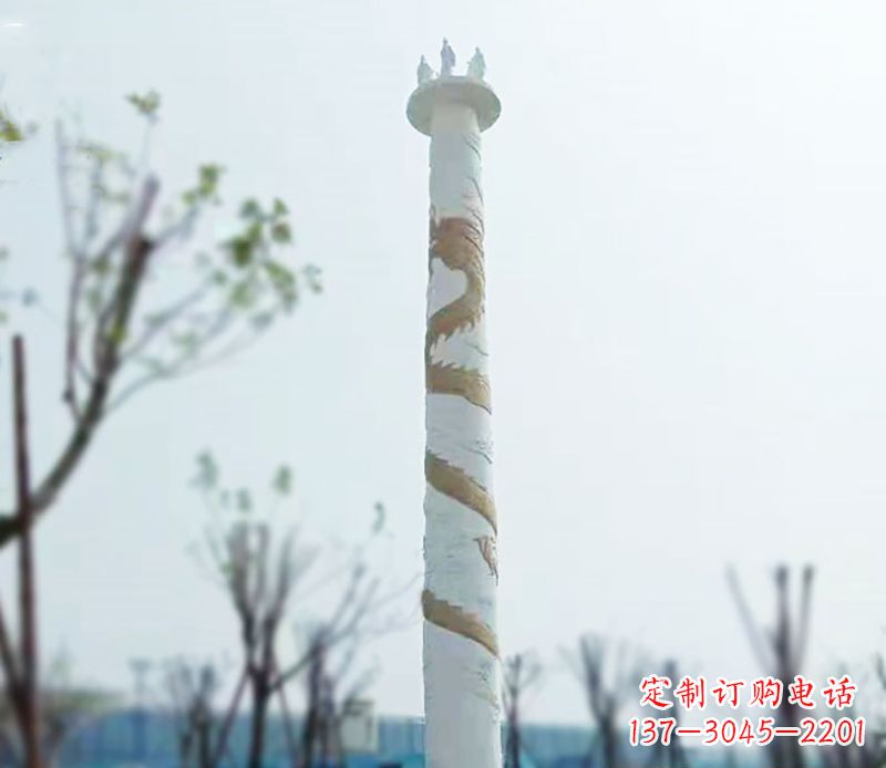 金华园林龙柱景观不锈钢