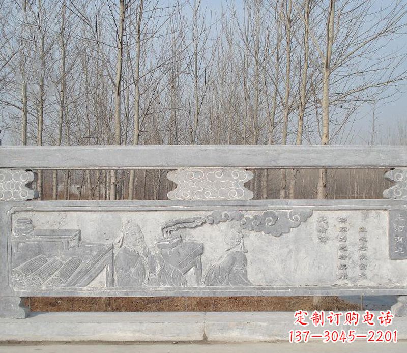 金华园林石浮雕栏板景观石雕 (3)