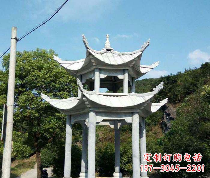金华园林双层凉亭石雕