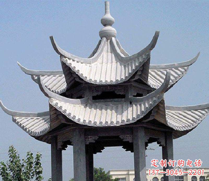 金华园林双层石凉亭景观石雕