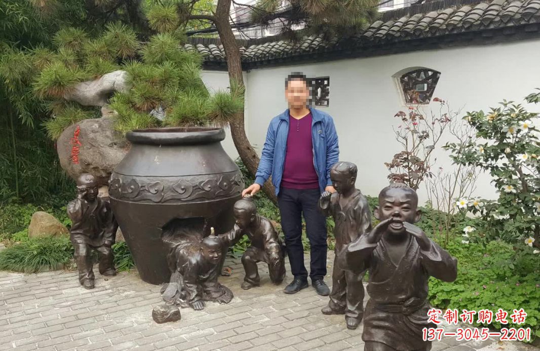 金华园林司马光砸缸铜雕