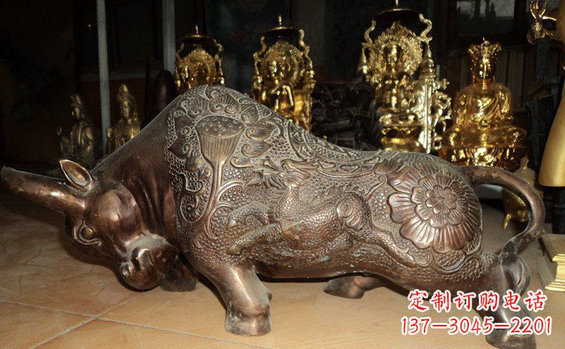 金华园林拓荒牛景观铜雕