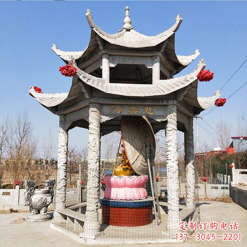 金华园林亭子双层凉亭