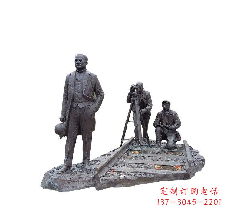 金华詹天佑铜雕
