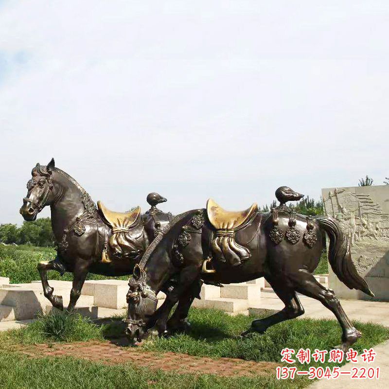 金华战马群公园景区动物情景雕塑