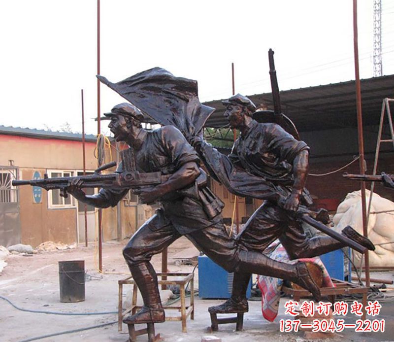 金华战士人物铜雕