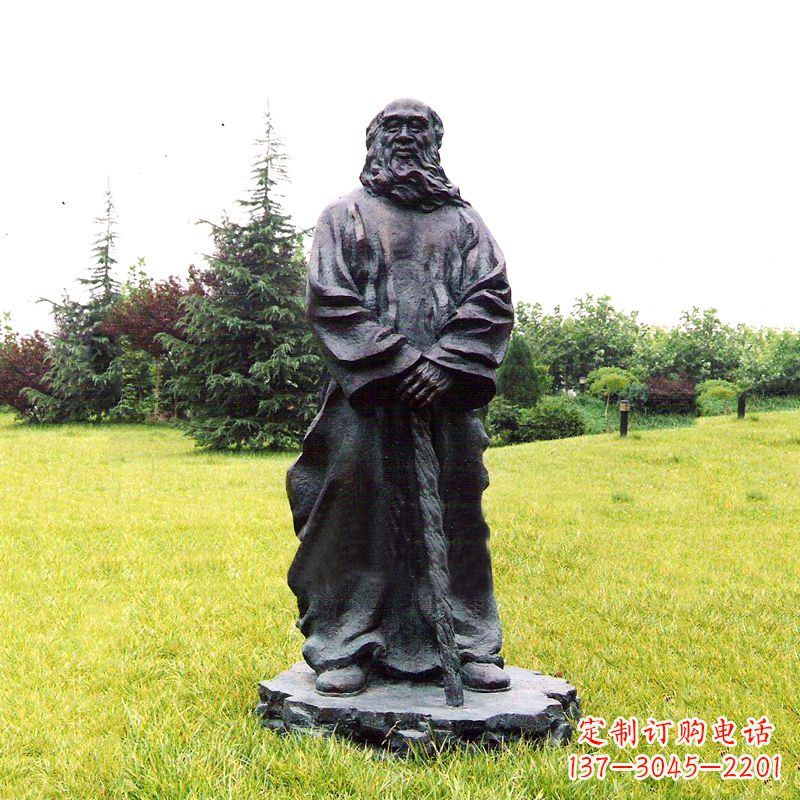 金华张大千铜雕像-公园近代名人著名人物雕塑