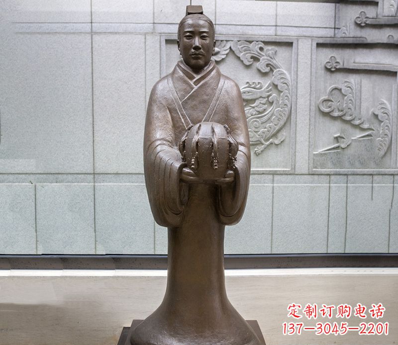 金华张衡科学家 人物铜雕