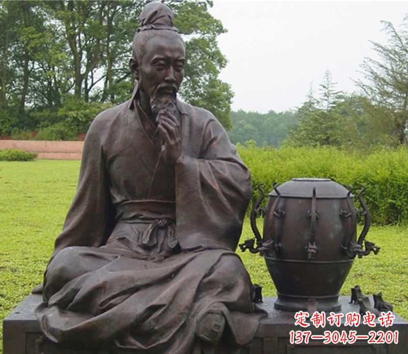 金华张衡科学家铜雕