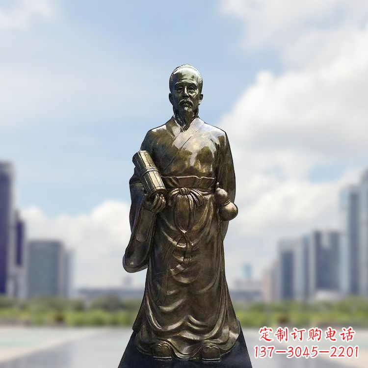 金华张仲景仿铜玻璃钢雕塑
