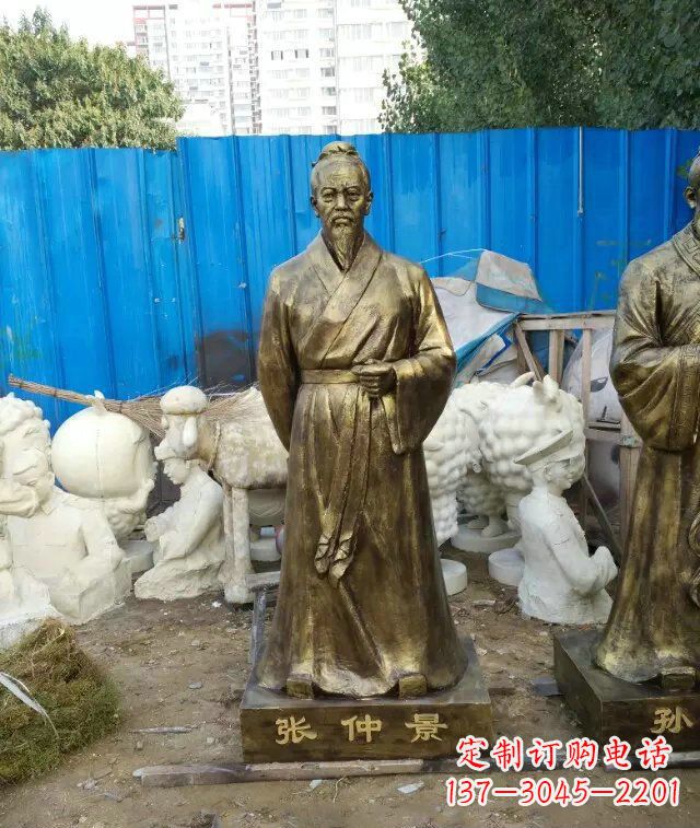 金华张仲景古代医学名人铜雕