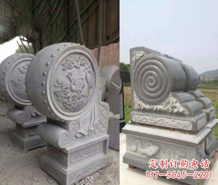 金华招财抱鼓石大理石门墩