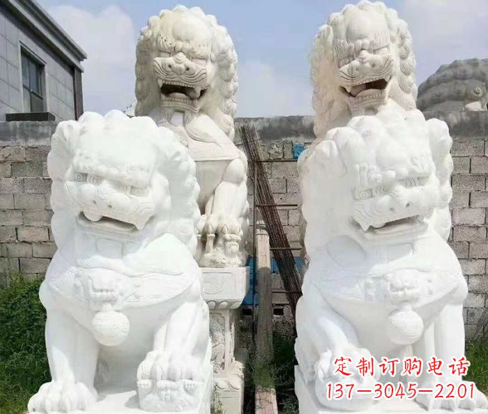 金华招财动物汉白玉狮子石雕
