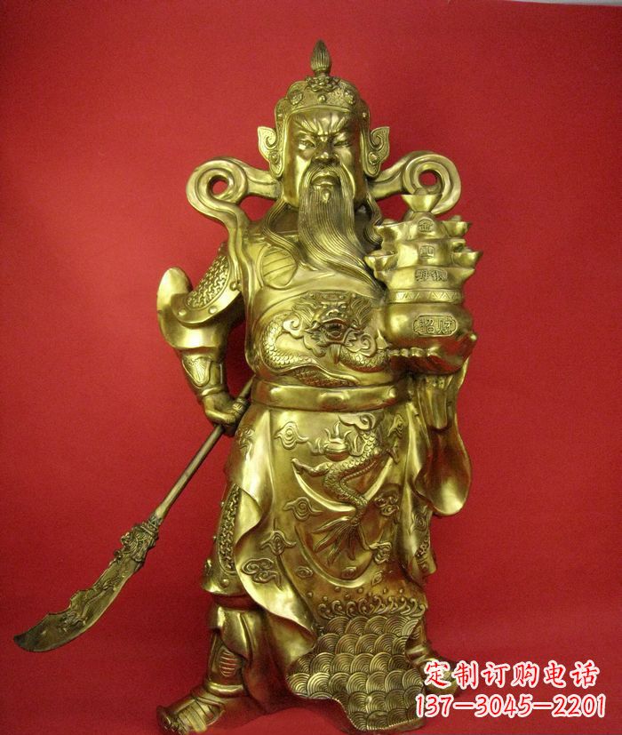 金华招财关公铜雕