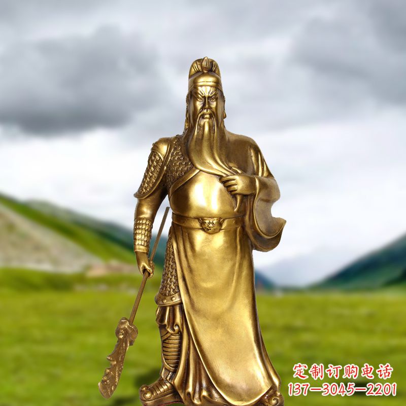 金华招财关公铜雕像