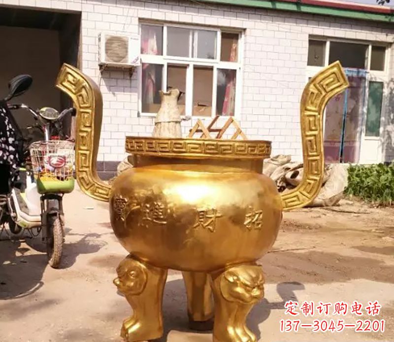 金华招财进宝香炉铜雕