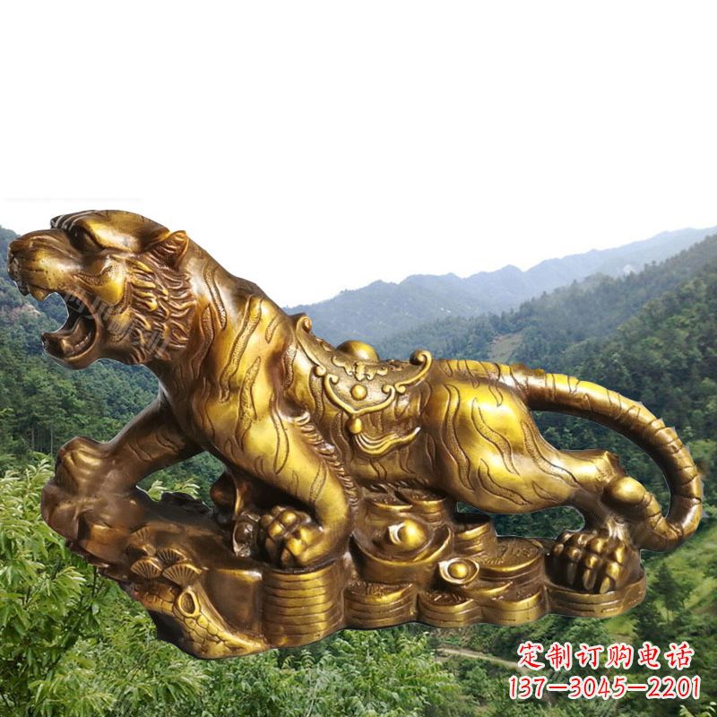 金华招财老虎漆金12生肖动物雕塑