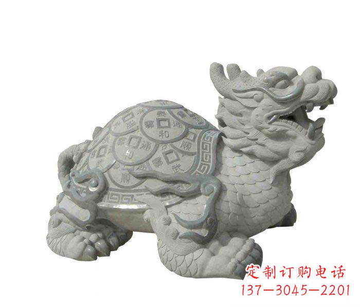 金华招财神兽大理石龙龟石雕