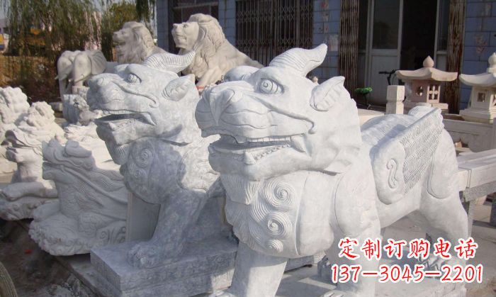 金华招财神兽大理石貔貅石雕