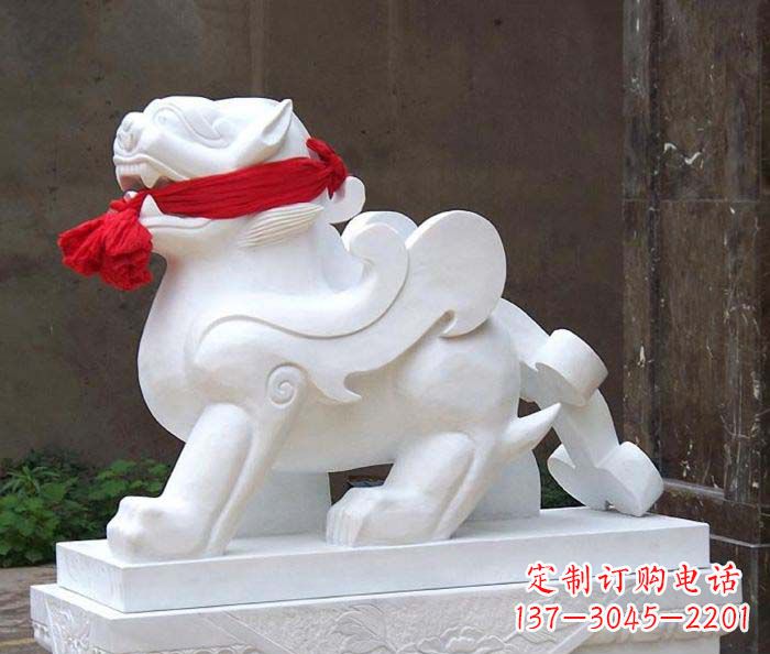 金华招财神兽汉白玉貔貅石雕