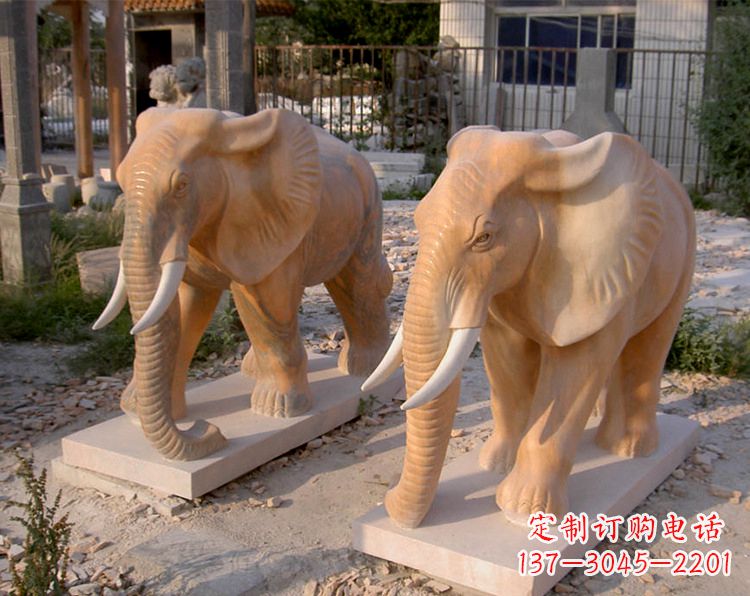 金华招财石雕大象