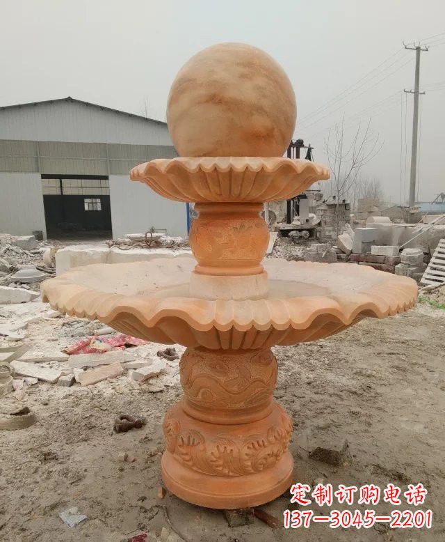 金华招财双层风水球石雕