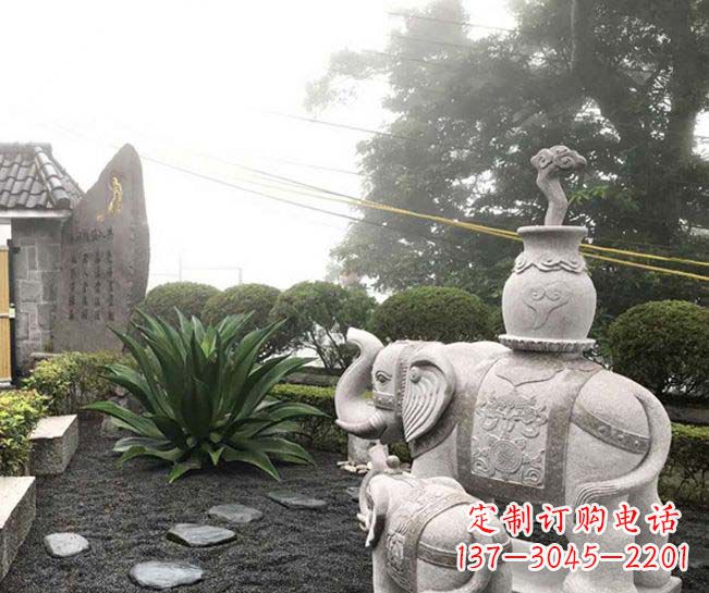 金华招财驮宝大象石雕