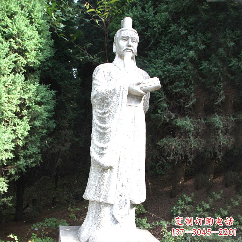 金华中国古代著名帝王汉文帝刘恒汉白玉石雕塑像