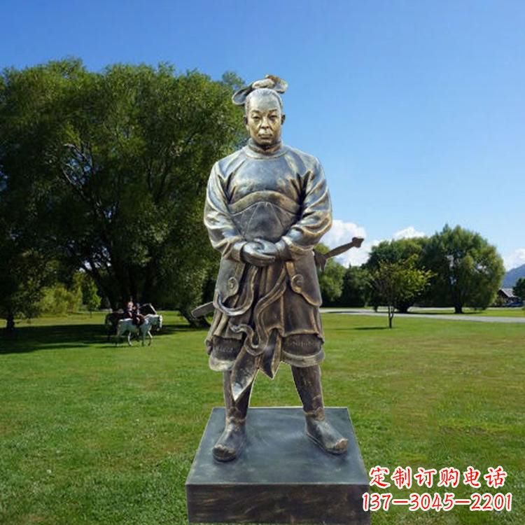 金华中国汉初三杰之韩信仿铜雕像