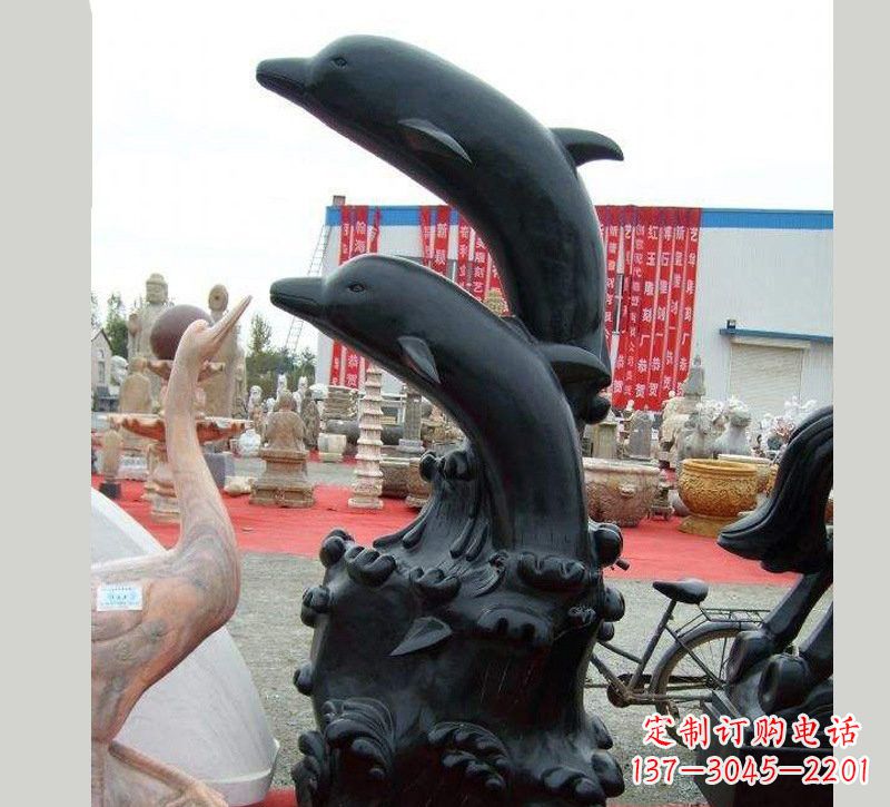 金华中国黑海豚石雕