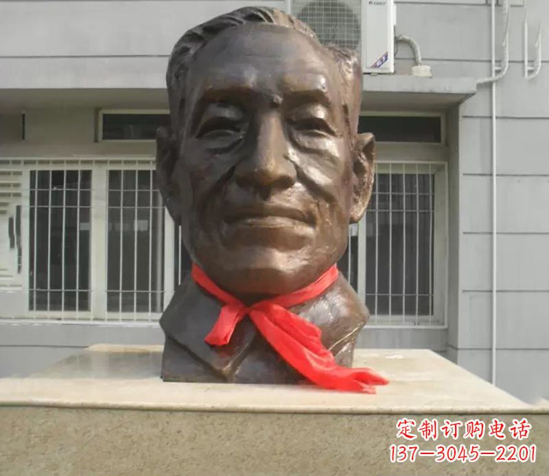 金华朱宪彝校园名人头像铜雕