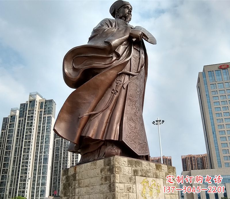 金华诸葛亮人物铜雕