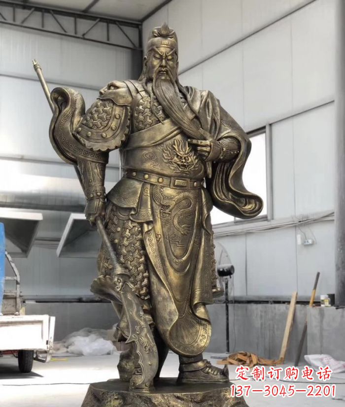 金华铸铜关公雕塑
