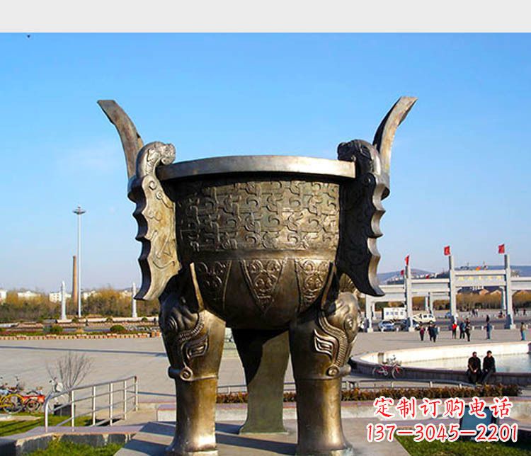 金华铸铜广场圆形景观香炉