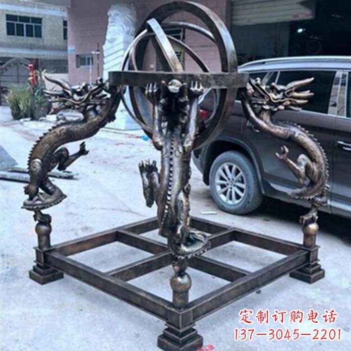 金华铸铜浑天仪景观雕塑摆件