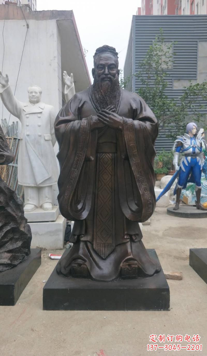 金华铸铜孔子雕塑