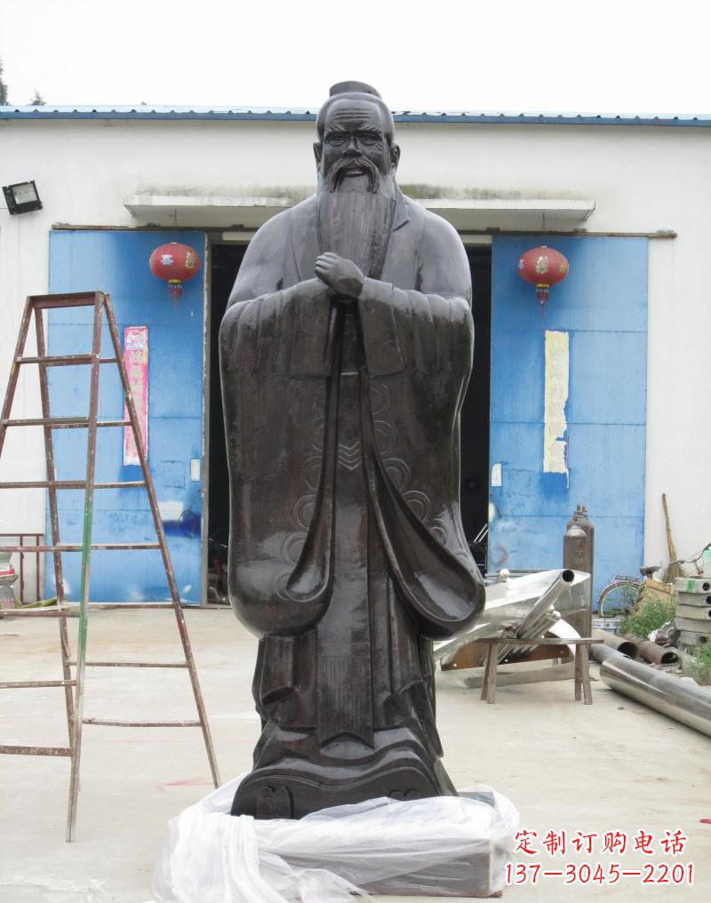 金华铸铜孔子摆件