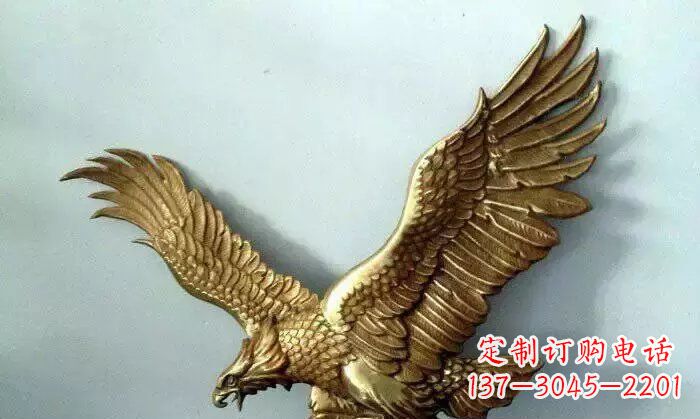 金华铸铜老鹰企业动物铜雕 (2)